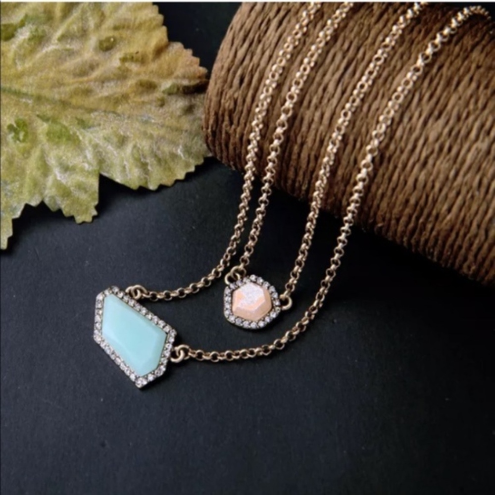 Double Layer Rhinestone Necklace - Picture 2 of 2
